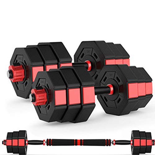 Juego de mancuernas de fitness con mancuernas ajustables, equipo de fitness para el hogar para hombres y mujeres, entrenamiento de entrenamiento con biela utilizada como barra (10 - 40kg) (Size:40 kg)