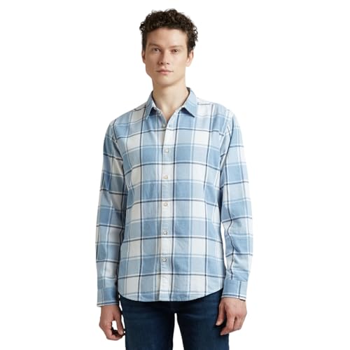 Image of Pepe Jeans Men's Regular Fit Full Sleeve Checkered Cotton Casual Shirt | Check Shirt for Man | Smart & Stylish | Multiple Styles | Mens Casual Shirts