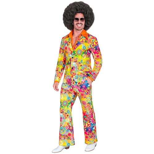 W WIDMANN MILANO Party Fashion - Costume disco, costume pour homme des années 60, tenue rétro avec veste et pantalon pour le carnaval