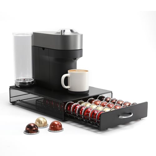 SYSYLY Porte Capsule pour 40 Vertuoline Capsules, Support de Machine à Café avec Tiroirs de...