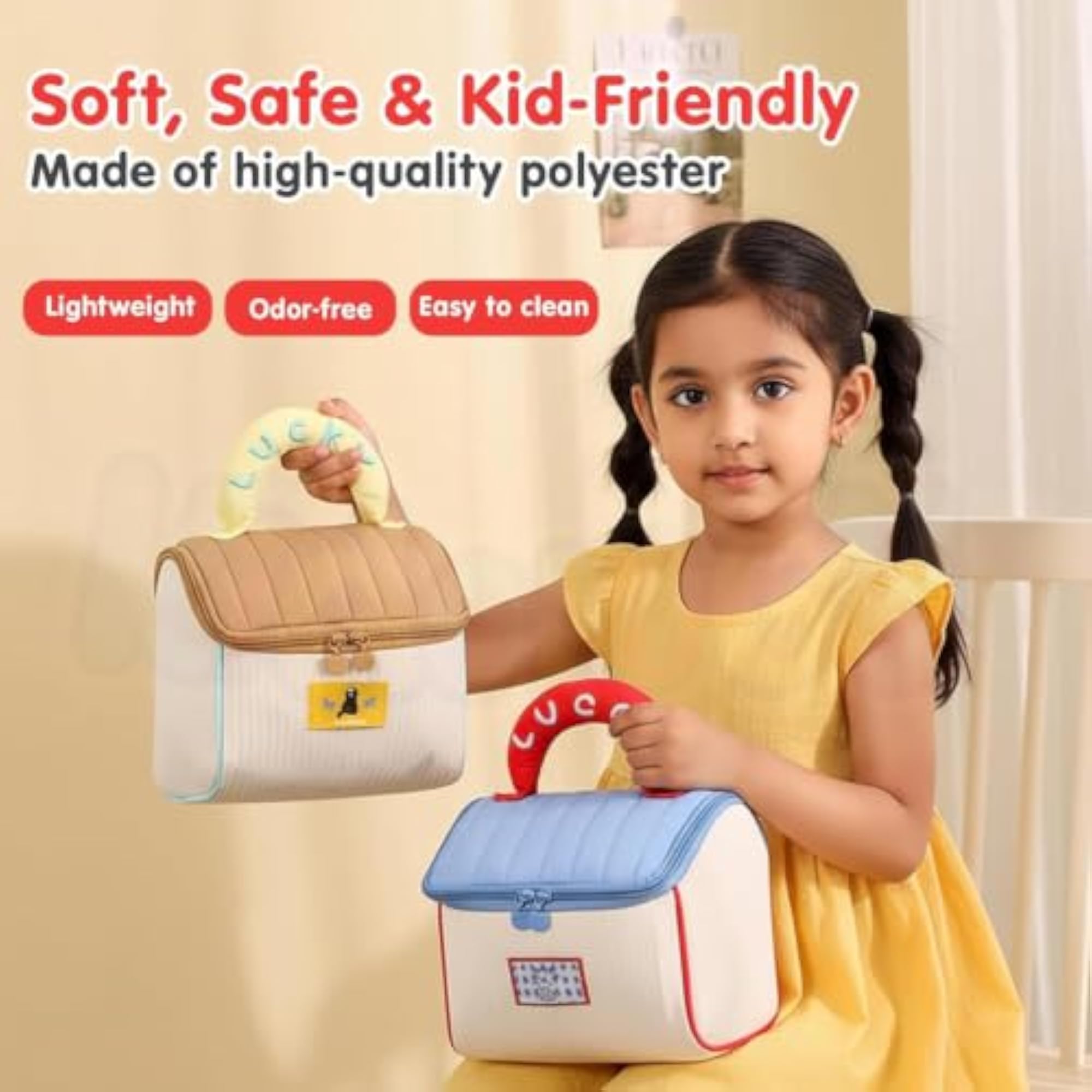 Cute House Shape Makeup Bag, Large Capacity Organizer Pouch