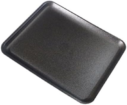 CKF 8SBK, #8S Black Foam Meat Trays, Disposable Standart Supermarket Meat Poultry Frozen Food Trays, 125-Piece Bundle