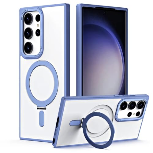 Coque Samsung Galaxy S24 Ultra magnétique dos rigide mat bleu sierra