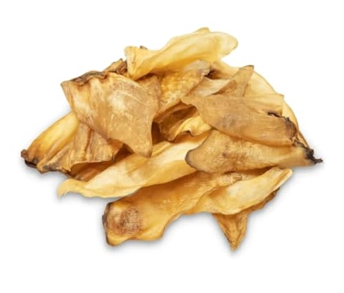 DEI NATURE Orejas de bovino secas, paquete de 24 unidades Snack natural de ternera para perros, adecuado dieta Barf