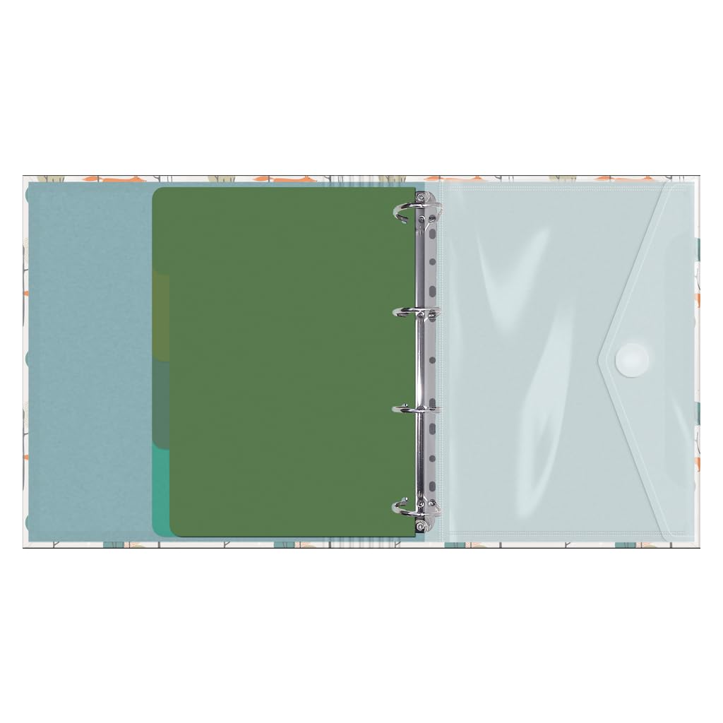 Dohe - Ordner mit 4 Ringen mit Nachfüllung, 100 Blatt, A4, Gummiverschluss, 4 farbige Trennblätter, Dokumententasche, Papier 90 g/m², Kompressor, Schulmaterial - WWF Love Our Planet
