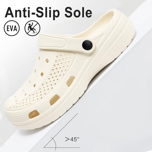 Image of Beslip Comfortable Garden Clogs for Women and Men with Medium Arch Support | Waterproof Slip-Resistant Sandals, Lightweight EVA Slip-On Shoes for Indoor Outdoor