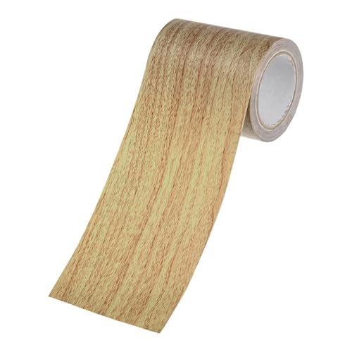 Image of M METERXITY 1-Roll Wood Grain Repair Tape, 2.24in x 15ft Textured Realistic Self-Adhesive Wood Floor Tape Contact Paper for Furniture /Floors /Home [Brown Pine]
