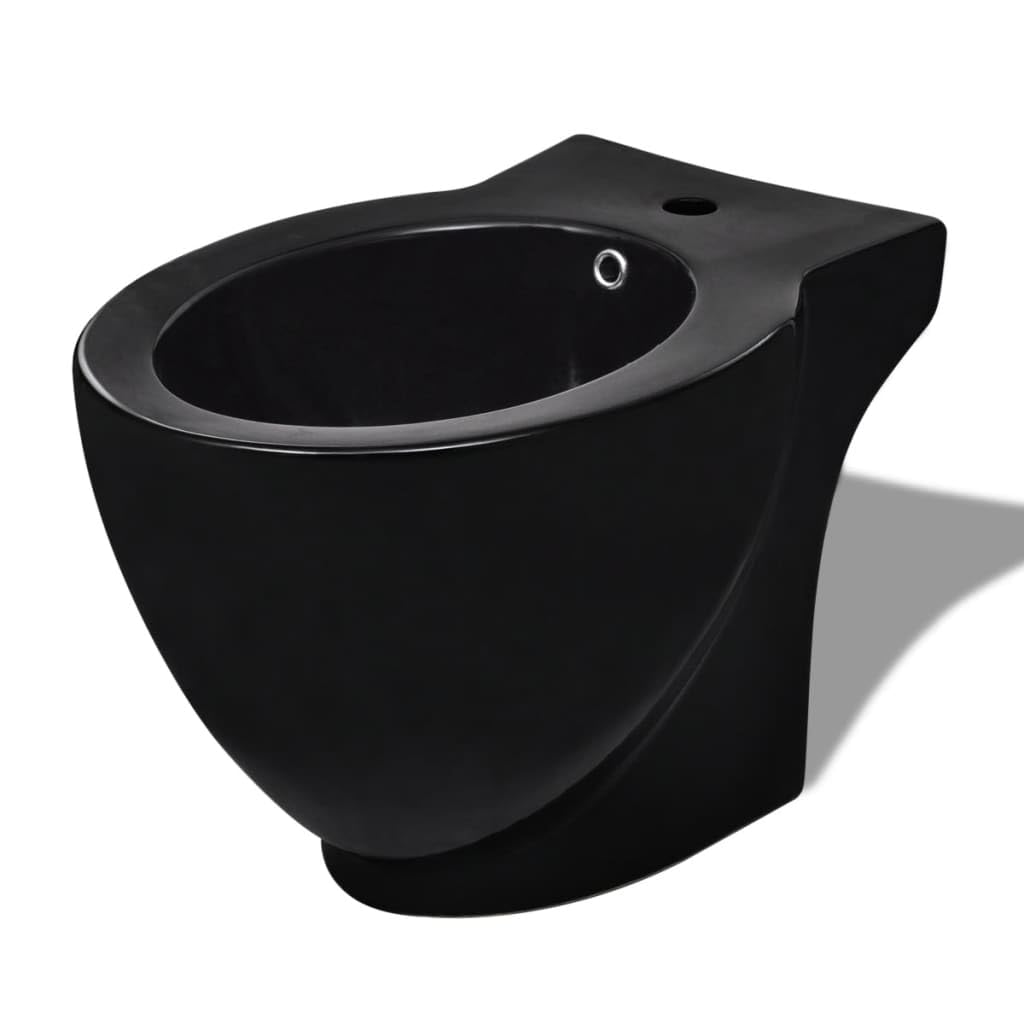 Genérico Bidet Redondo de cerámica, Negro,Bricolaje,Fontanería,Piezas para fontanería,Baños y bidés,Bidés-140666