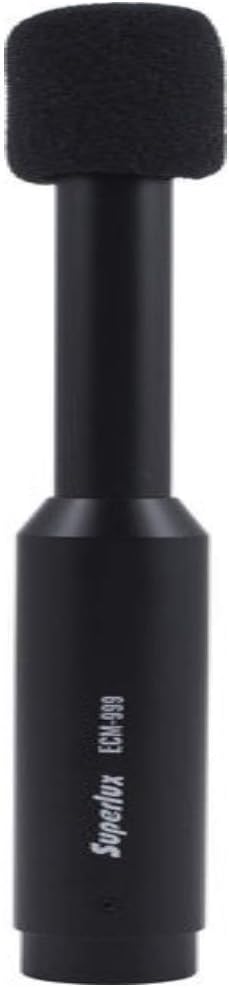 Superlux ECM999 measurement microphone with windscreen installed