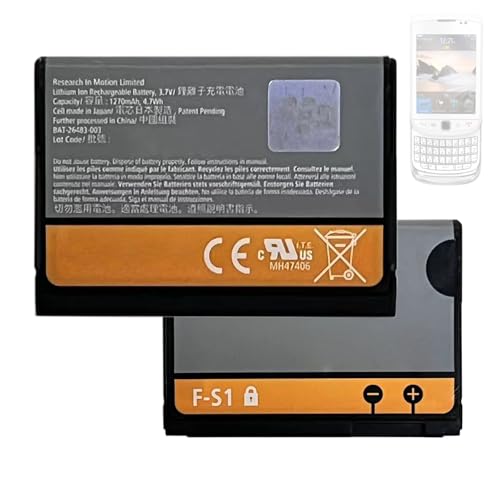 HIGHAKKU Batterie de rechange F-S1 BAT-26483-003 compatible avec Black-Berry Jennings, Torch, Torch 2 9810, Torch 9800, Torch 9810, Torch Slider 9800