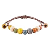 Vivaci perline in ceramica artigianale: ogni perlina di questo braccialetto bohémien è realizzata in ceramica e dai colori unici, offrendo uno spettro vivace e rendendolo un accessorio straordinario.