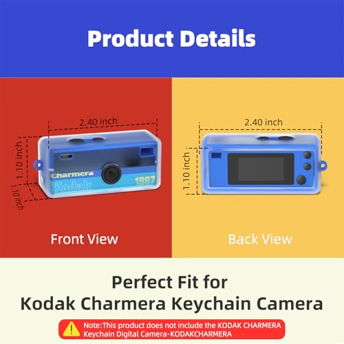 Funda de silicona transparente para cámara digital Kodak Charm miniatura 3