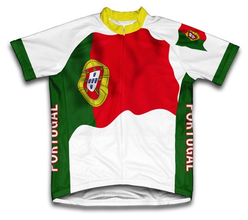ScudoPro Portugal Flag Short Sleeve Cycling Jersey for Men - Size 4XL