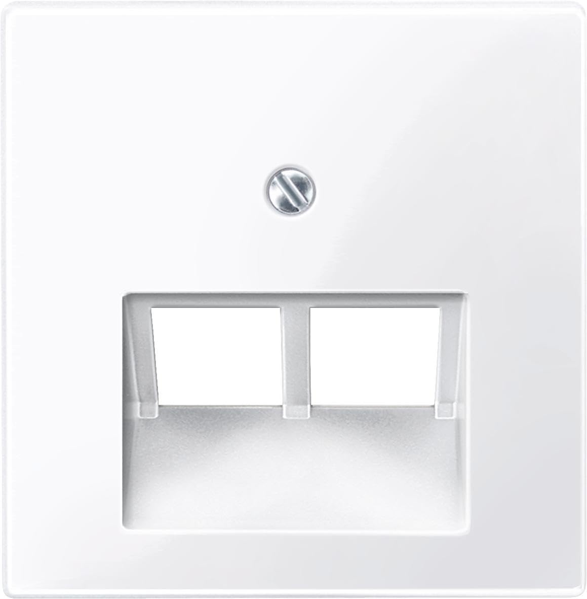 Merten System M 296125 Central Plate for UAE Insert 2-Way Glossy Active White, Active White Glossy