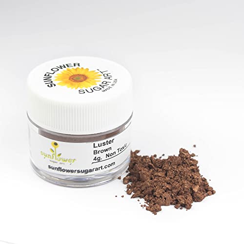 Brown Edible Luster Dust | Edible Powder & Dust | Food Grade Luster Dust for Decorating, Fondant, Baking | Polvo Matizador | Cakes, Vegan Paint, & Dust | 4 Grams