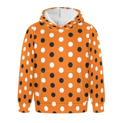 GAIGEO Navy Blue Polka Dots Kids & Toddler Sweatshirt, Hoodie for Kids, Kid Sweatshirt, Toddler Girl Sweatshirt Size 4T