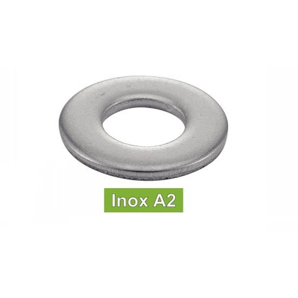 10 arandelas planas grandes 30 mm – DIN 9021 – ISO 7093 – NFE25-513/25-514 – UNI 6593 – acero inoxidable A2 – D-Work