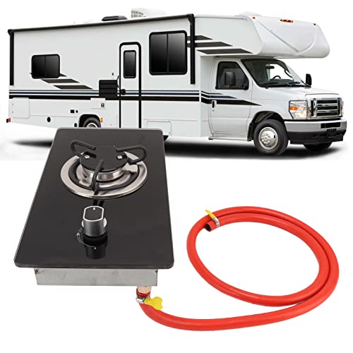 Sucie Single Burner Gas Cooktop, 1.8Kw Stainless Steel Rv Gas Stove Top With Stepless Adjustable Fire, Portable Tempered Glass 1 Burner Gas Stove For Rv Yacht Caravan Apartments Camping #TOP6