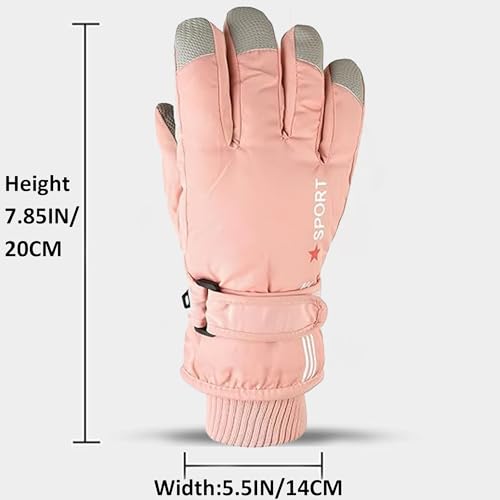 Image of UTOWO Kids Winter Cold Weather Ski Gloves Boy-Girl Warm Windproof Snow Gloves for Snowboarding Sledding Cycling Toddler 3-6T