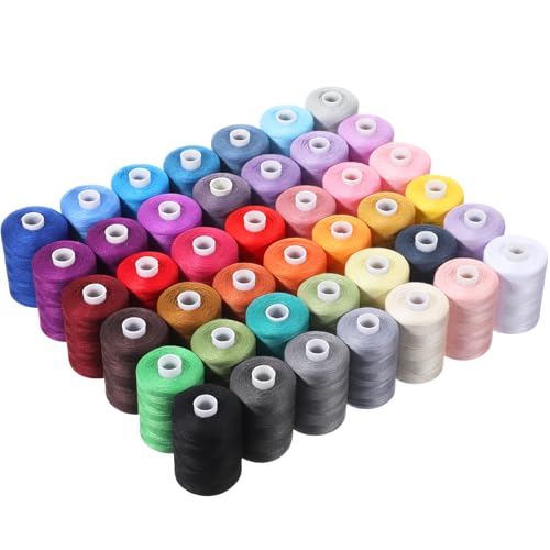 Hilo de coser poliéster 42 colores 1000 yardas miniatura 1