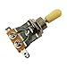 Musiclily Metric 3 Way Short Straight Guitar Toggle Switch Pickup Selector for Epiphone LP Les Paul Electric Guitar, Cream Tip