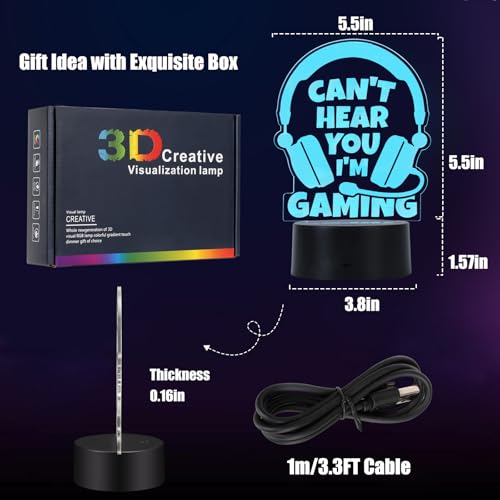 Fathers Day Dad Son Gifts for Teen Boys Girls Year Old Teenager Gifts Him Boyfriend Husband Birthday Gamer Gift Son Brother LED Light Up Acrylic Gaming Lamp Christmas Stocking Stuffers Easter Basket by LuoHere - Image 5