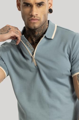 Image of SNITCH Bento Blue Plain Polo T-Shirts