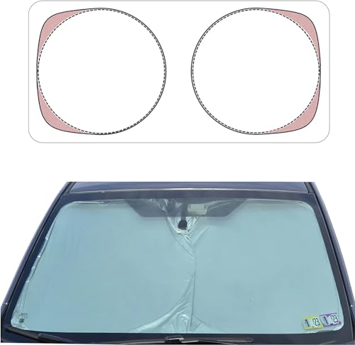 Image of Car Sunshade Pack of 4 for Car Windows, UV Protection, Heat Resistant, Foldable Sun Shades for Cars