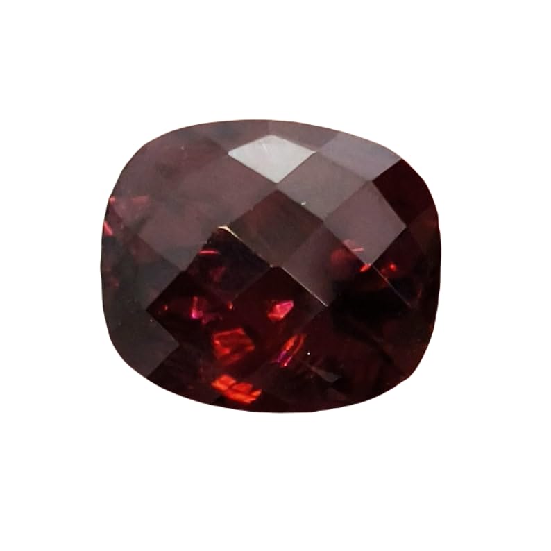 Grenat naturel de 14,3 mm en coussin facetté une gemme d'exception pour bague et haute joaillerie