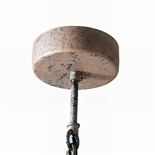 Newrays Wood Bead Chandelier Pendant Bohemian Boho Beachy Ceiling Lamp Light Fixtures (Gray White-Small, 13.58 in*15.74 in) - Image 5