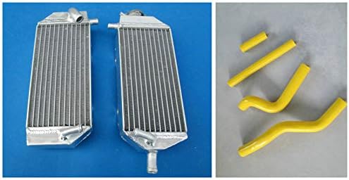 L&R Aluminum Radiator + Hose For 2001-2008 Suzuki RM 125 RM125 2002 2003 2004 2005 2006 2007