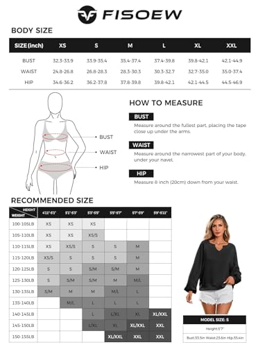 Fisoew Women‘s Casual Sweatshirt Lantern Long Sleeve V Neck Lace Loose Fit Fall Pullover Tops Lavender — view 5