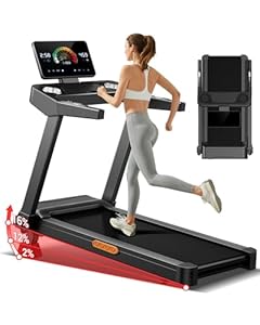 CURSOR Laufband für Zuhause mit Steigung 16%, 14KM/H Laufband Klappbar mit Pulsmessung, Treadmill for Home mit leisem 3, 5-PS-Motor, LED-Anzeige, Max Belastung 180KG, Profi