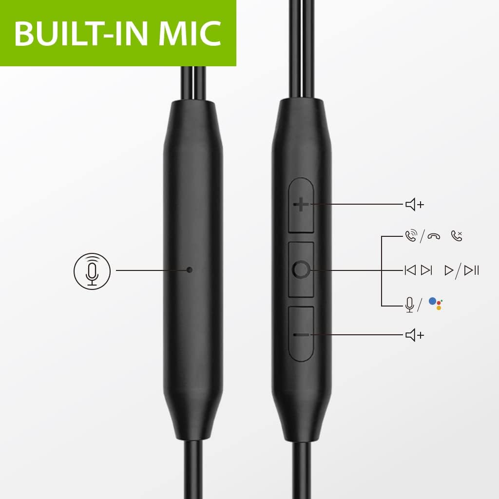 Avantree C171 - Wired USB C Headphones & Microphone for Sports and Running with Over-Ear Earbud Hooks and in-Line Volume Control, Compatible with Samsung, Google, Oneplus, and Other Type C Smartphones