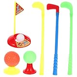 Veemoon Juego de golf para niños juego de palos de golf de plástico ajustable juego para maletas de golf para niños y niñas, deportes de entrenamiento...