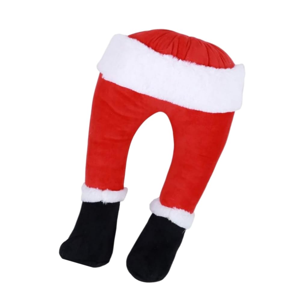 Wedhapy stuffed santa legs Stuffed Legs for Christmas Tree Stuck In Tree Santa Claus Xmas Front Door Decor Red