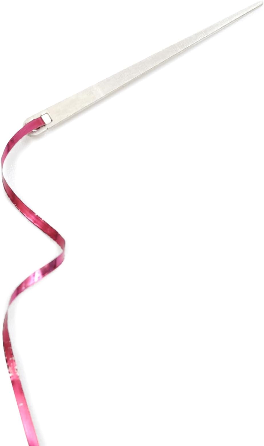 EmbroideryMaterial Hand Work Mukaish Flat Needle with Double Hole for Embroidery Work, Aari Work, Beads Work, Kamdani Work, Badla Needles, Knitting Needle (Silver, 1 Piece)