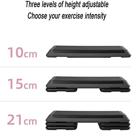 JYSWDZ Adjustable Workout Aerobic Stepper, Aerobic Exercise Step Platform With 4 Risers, Non-Slip Surface, Aerobic Rhythmic Exercise Workout Step Platform, Workout Equipment For Strength Training