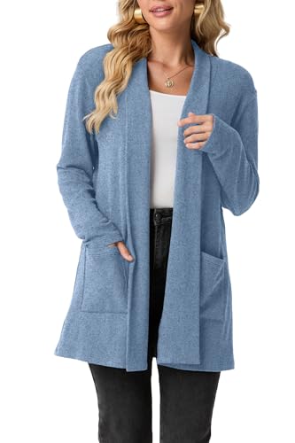 GRECERELLE Cardigan lungo da donna aperto sul...