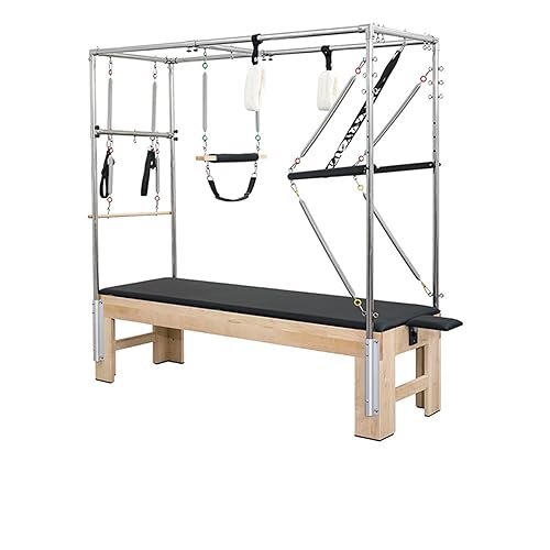 Value Edition Vintage Solid Wood Pilates Cadillac Equipment, Trapeze Table for Home Studio Pilates Machine for Workouts,Black
