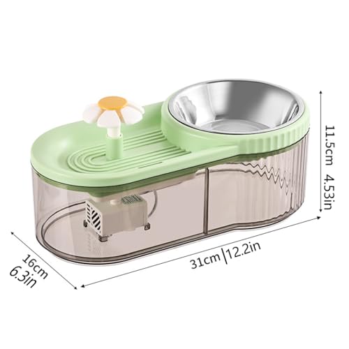 Fuente y Comedero para Gatos 2 en 1, 3L Capacidad miniatura 2