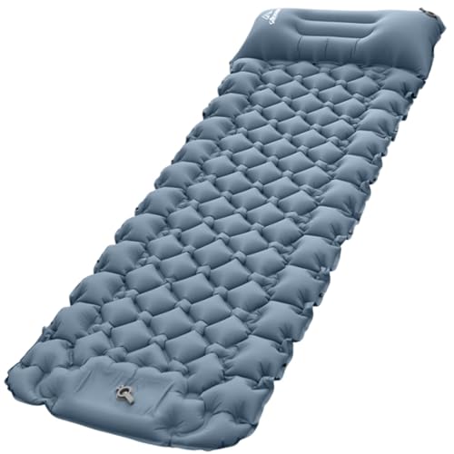 Folding Inflatable Sleeping Pad with Built-in Foot Pump - Sleeping Mat Ultralight Hinking Air Mattress Sleeping Mat - for Outdoor Camping Backpacking Traveling