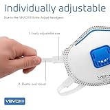 VEVOX® FFP3 Dust Mask - Set of 5 - Valved Face Masks - Respirator - Protection e.g. for Construction, Sanding, Spray Painting, Cleaning, Mould, Fine Dusts or Asbestos Particles - Image 5