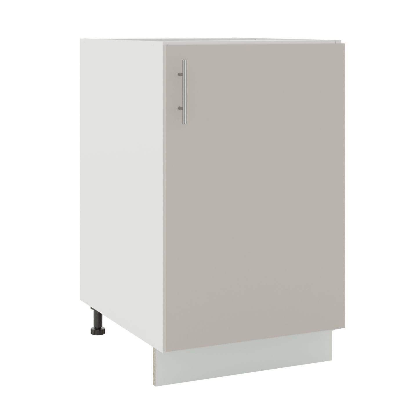JD Greta Adjustable Kitchen Base Unit - 500mm - Base Cabinet with Door (No Worktop) - Cashmere Matt โ image 1