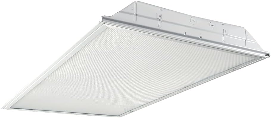 Metalux GRLED 2 ft. x 4 ft. Integrated LED Drop Ceiling Troffer Light, 5000 Lumens, 4000K, White