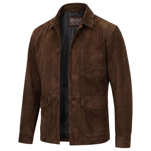 Image of Suede Leather Jacket Men - Real Lambskin Suede Casual Leather Jackets For Men - Mens Suede Jacket
