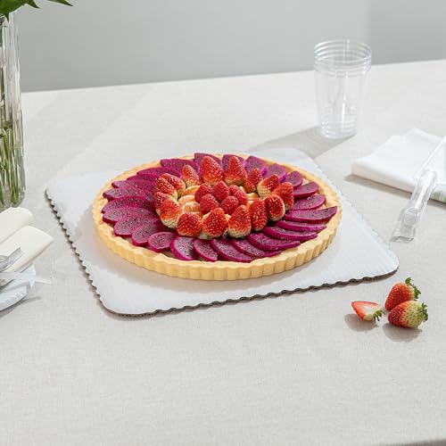 Restaurantware Cake Board 10 Pack of 13.38 Inches Paper Cake Serving Base Compressed Decorative Sturdy Cardboard Tray Greaseproof Freezer-Safe by Restaurantware - Used condition - Image 7