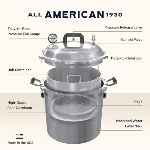 Image of All American 1930 1941X Sterilizer - 41 qt - Non-Electric Sterilizer - Suitable for Any Heat Source - Includes Rack - Made in the USA
