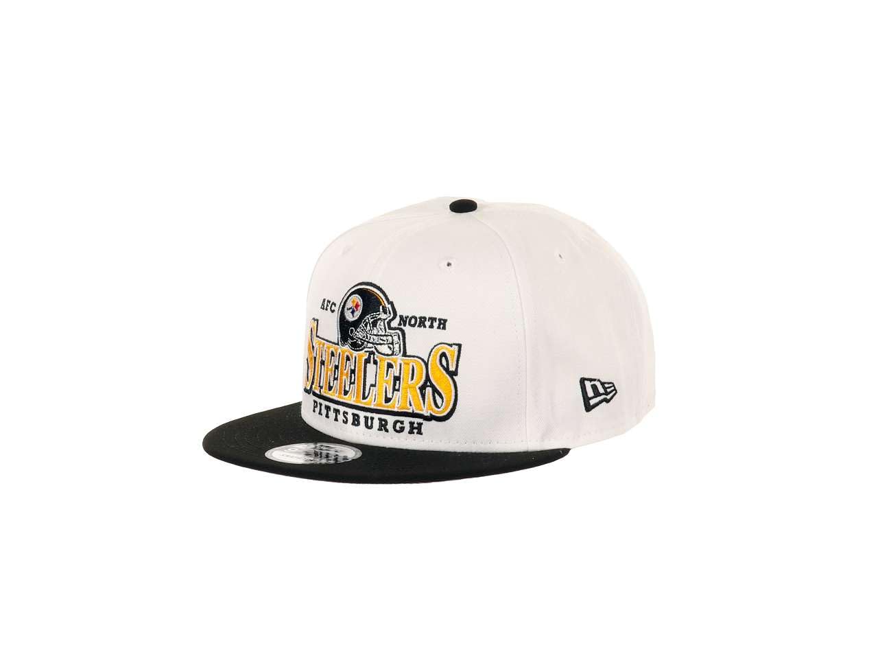 New Era Pittsburgh Steelers NFL Helmet Teamcolour White Black 9Fifty Snapback Cap