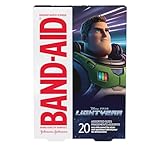 Band-Aid Brand Adhesive Bandages for Minor Cuts & Scrapes, Wound Care Featuring Disney/Pixar Lightyear Characters for Kids and Toddlers, Assorted Sizes 20 ct
